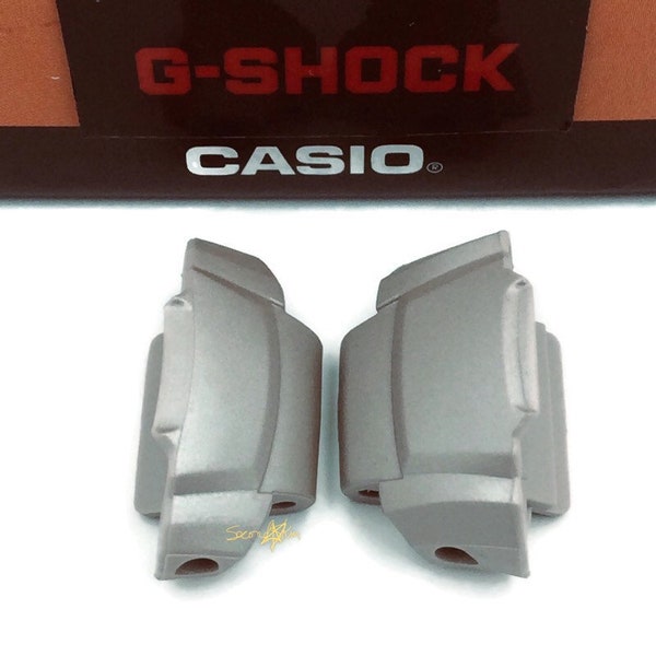 2 Pcs Genuine Casio MTG-900D band Cover End Piece Connectors 12H 6H Grey Resin