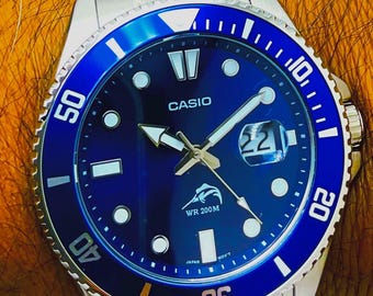 Casio MDV106B-2AVCF, Duro, men&#39;s silver S/Steel watch, 200-meter WR, anti-reverse Bezel