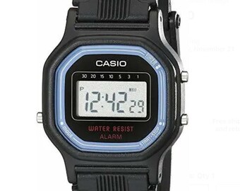 Nuevo Reloj Mujer Casio LA11WB-1WCB 3191 Correa de Resina Negra Alarma  Resistente al Agua -  España