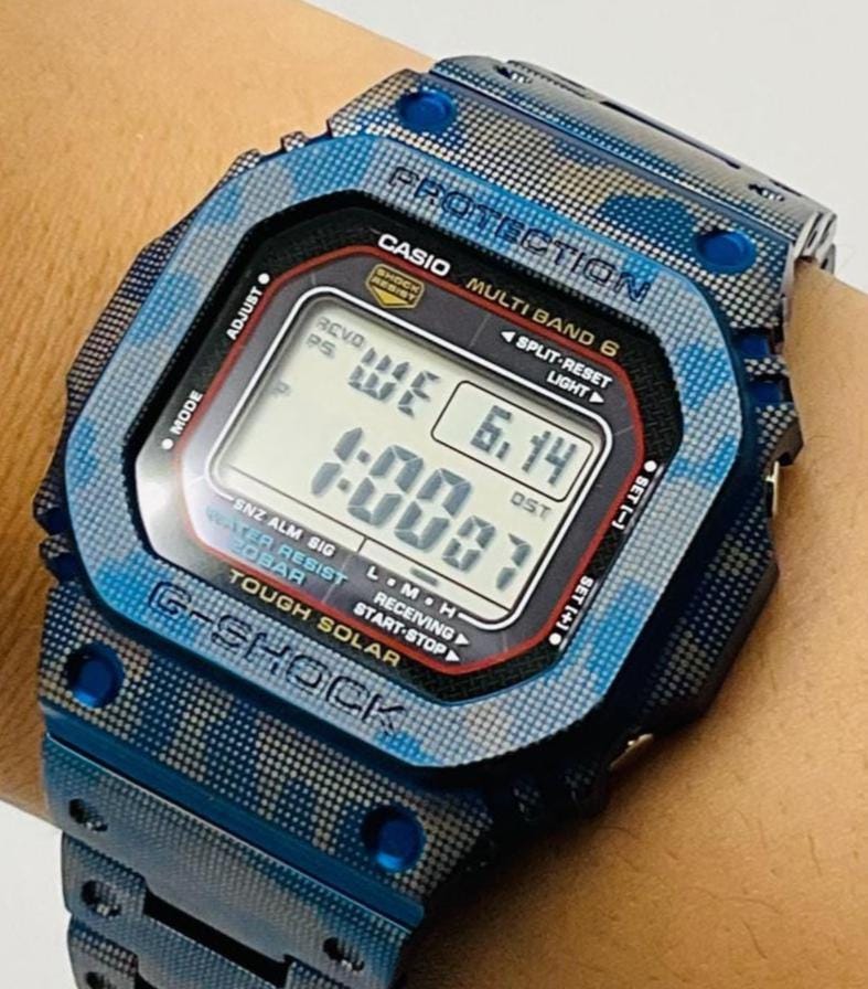 gw-m5610r カスタム New SOLAR Casio G Shock GW-M5610 Custom Full Metal Silver