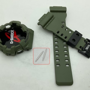 New Casio Original G-Shock watch band  & PINS Green GA-700UC-3A