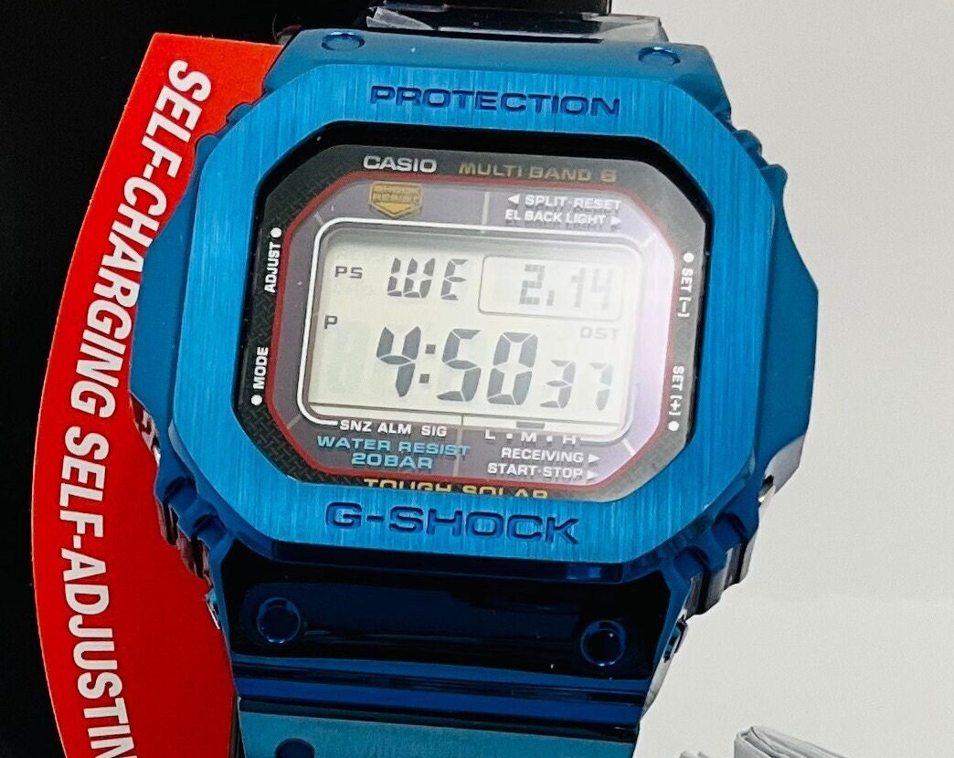 Casio G-shock GW-M5610 Custom Full Blue Metal Stainless Steel