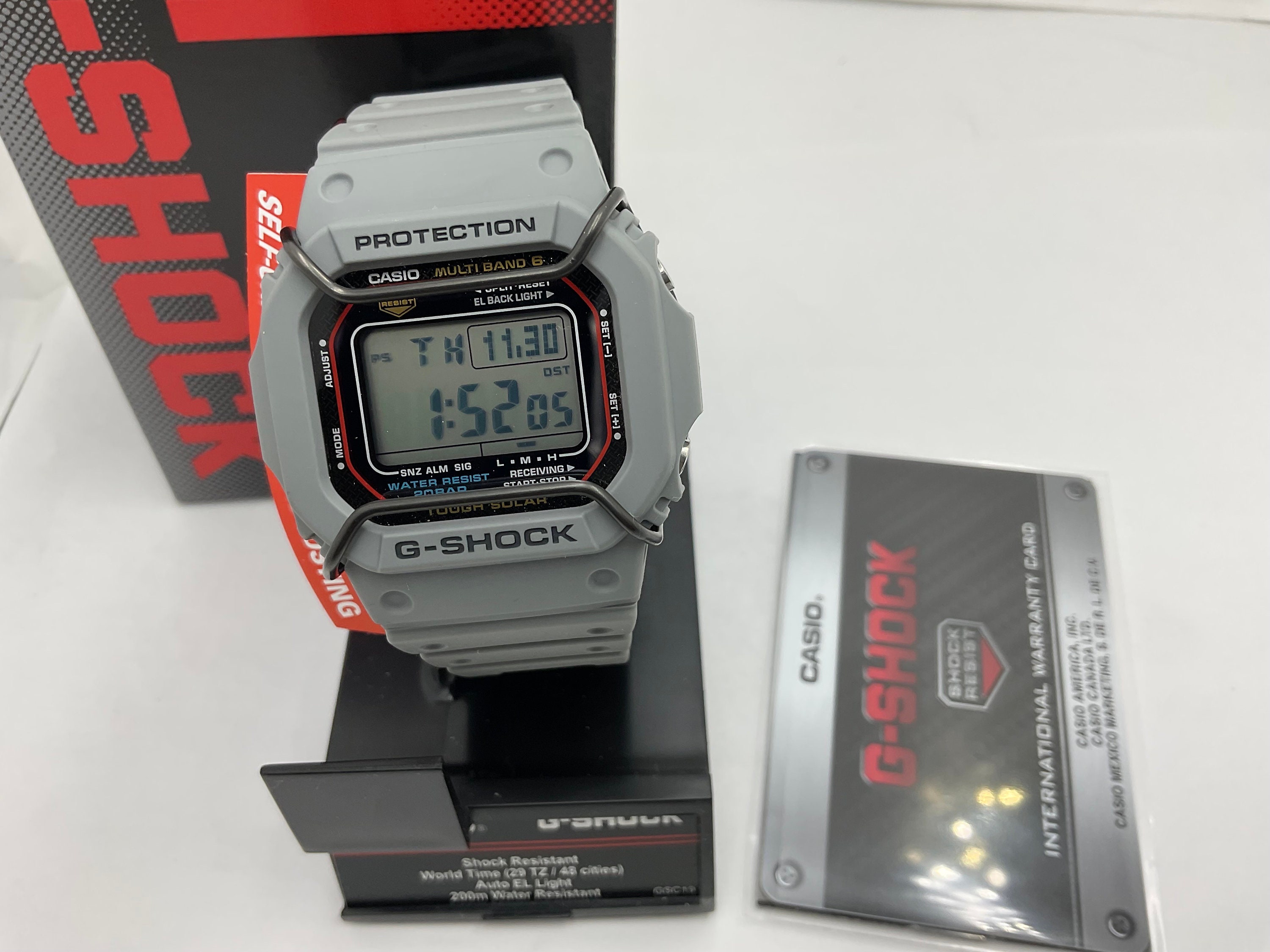 New SOLAR Casio G Shock GW-M5610 Custom Gray Resin Band N New SOLAR Casio G Shock GW-M5610 Custom Gray Resin Band N