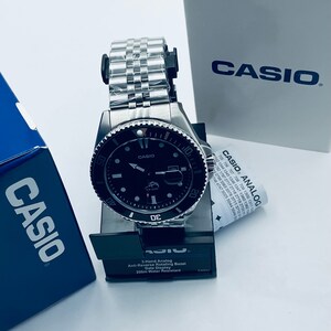 Casio MDV106-1AV, Duro, custom magnifier window, S/Steel watch, 200-meter WR custom, anti-reverse Bezel Jubilee Band. image 5
