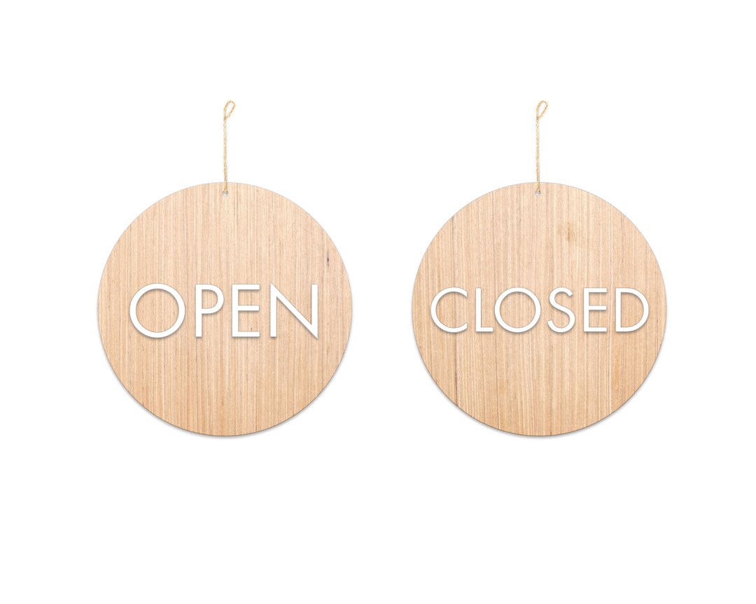 Office Open Closed Sign / Wood Open Closed Sign / Business - Etsy