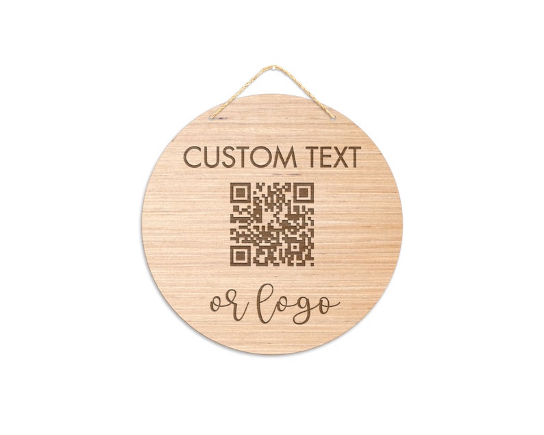 Custom QR Code Sign / Engraved Business Sign / QR Code Sign / - Etsy