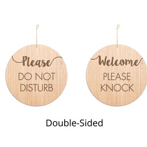 Wooden "Please Do Not Disturb" Sign / "Welcome Please Knock" Sign / Entryway Sign / Business Decor / Rustic Office / Office Decor / Welcome