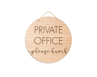 Private Office Sign / Office Door Sign / Business Decor / Please Knock Sign / Do Not Disturb / Employees Only / Staff Only Sign / Door Sign