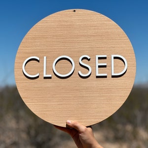 Office Open Closed Sign / Wood Open Closed Sign / Business Open ...