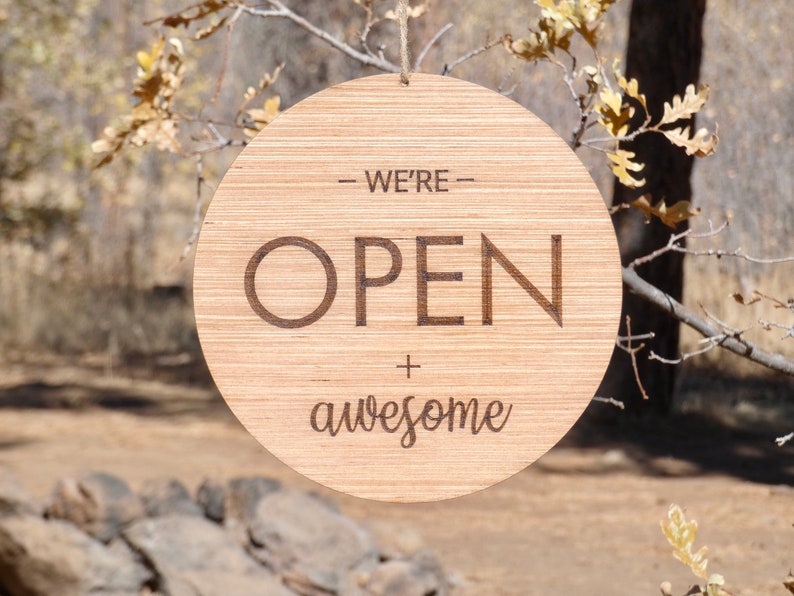 Wood Open Closed Sign / Open Sign / Closed Sign / Business Etsy