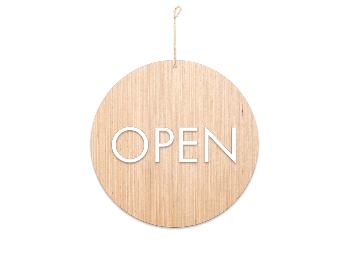 Office Open Closed Sign / Wood Open Closed Sign / Business - Etsy