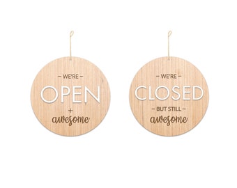 Business Open Closed Sign / Open Sign / Closed Sign / Office Open Sign / Office Closed Sign / Custom Sign / Wall Sign / Door Sign / Awesome