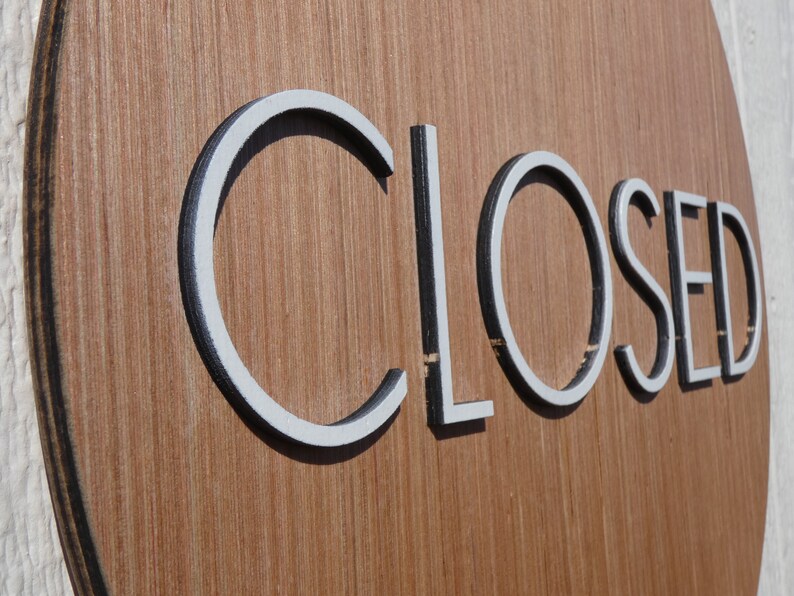 Office Open Closed Sign / Wood Open Closed Sign / Business | Etsy