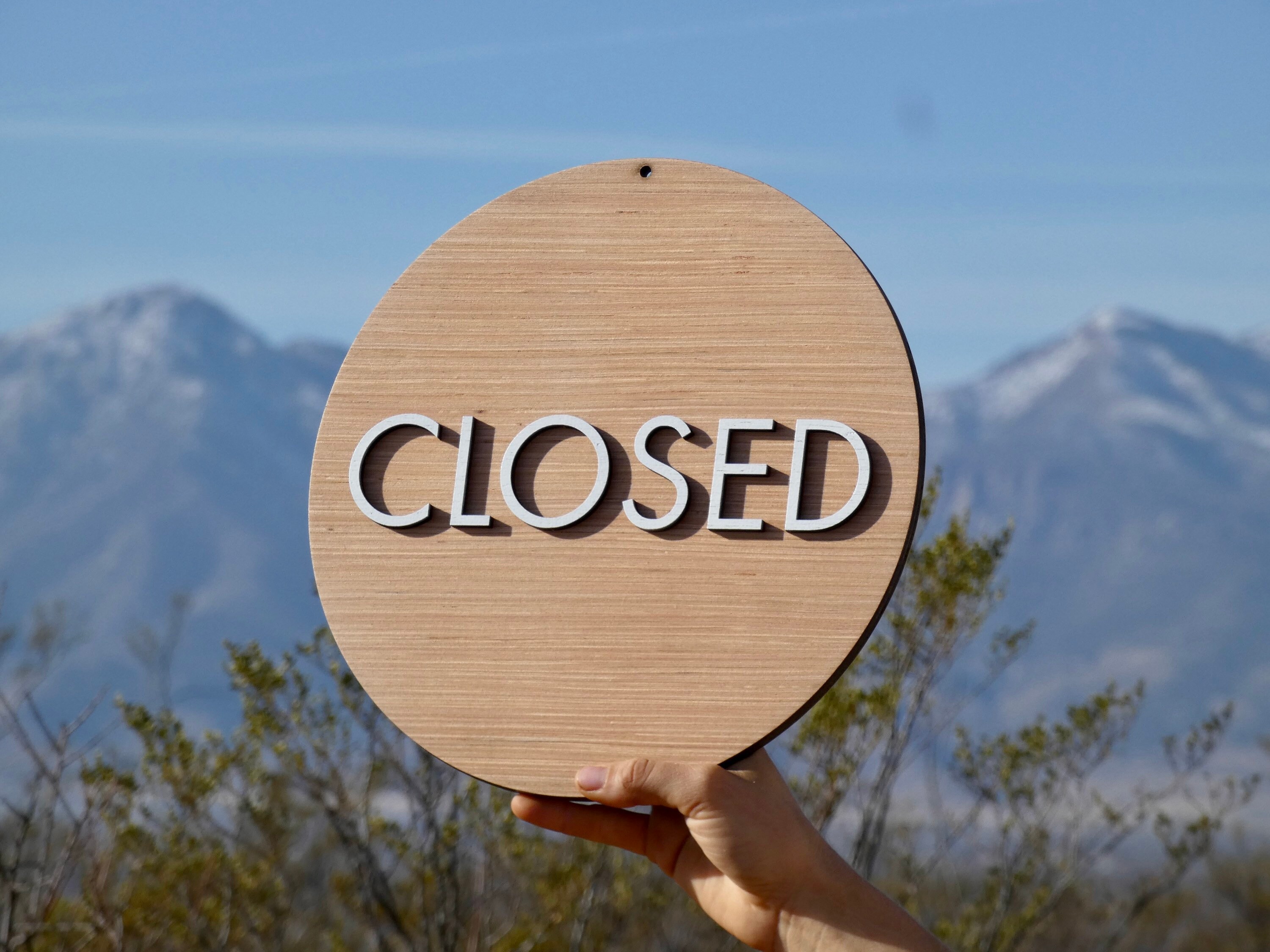 Office Open Closed Sign / Wood Open Closed Sign / Business | Etsy Australia