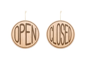 Unique Open Closed Sign / Business Open Sign / Open Sign / Closed Sign / Office Open Sign / Business Sign / Wooden Open + Closed Sign