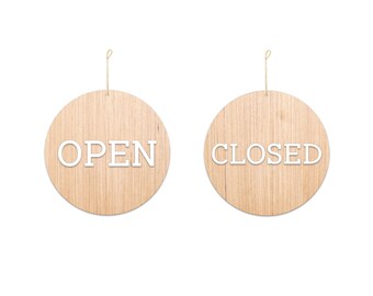 Open Closed Sign / Open Sign / Closed Sign / Business Sign / Handmade Wood Sign / Business Open Closed Sign / Wooden Open Closed Sign / Open