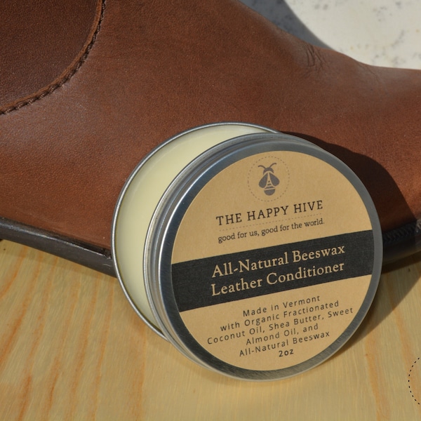 Natural Beeswax Shoe Polish & Leather Conditioner