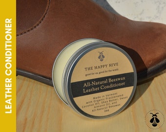 Leather Conditioner & Shoe Polish - Natural Beeswax 2oz
