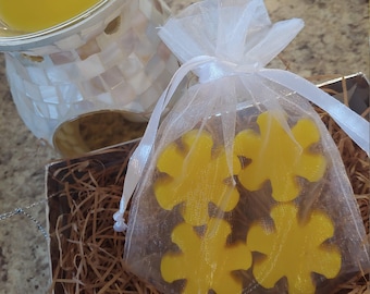 Beeswax Wax Melts - Snowflakes, 100% Pure Beeswax