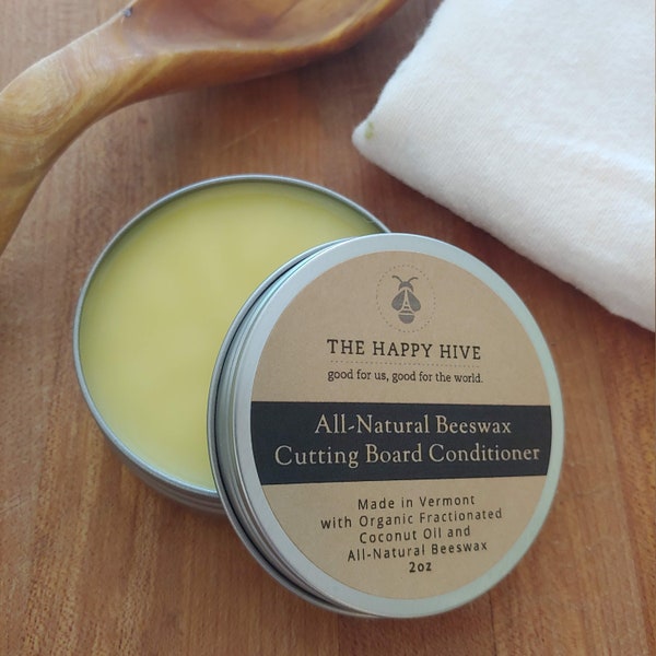 Beeswax Cutting Board Conditioner and Wood Butter All-Natural Non-Toxic Petroleum Free