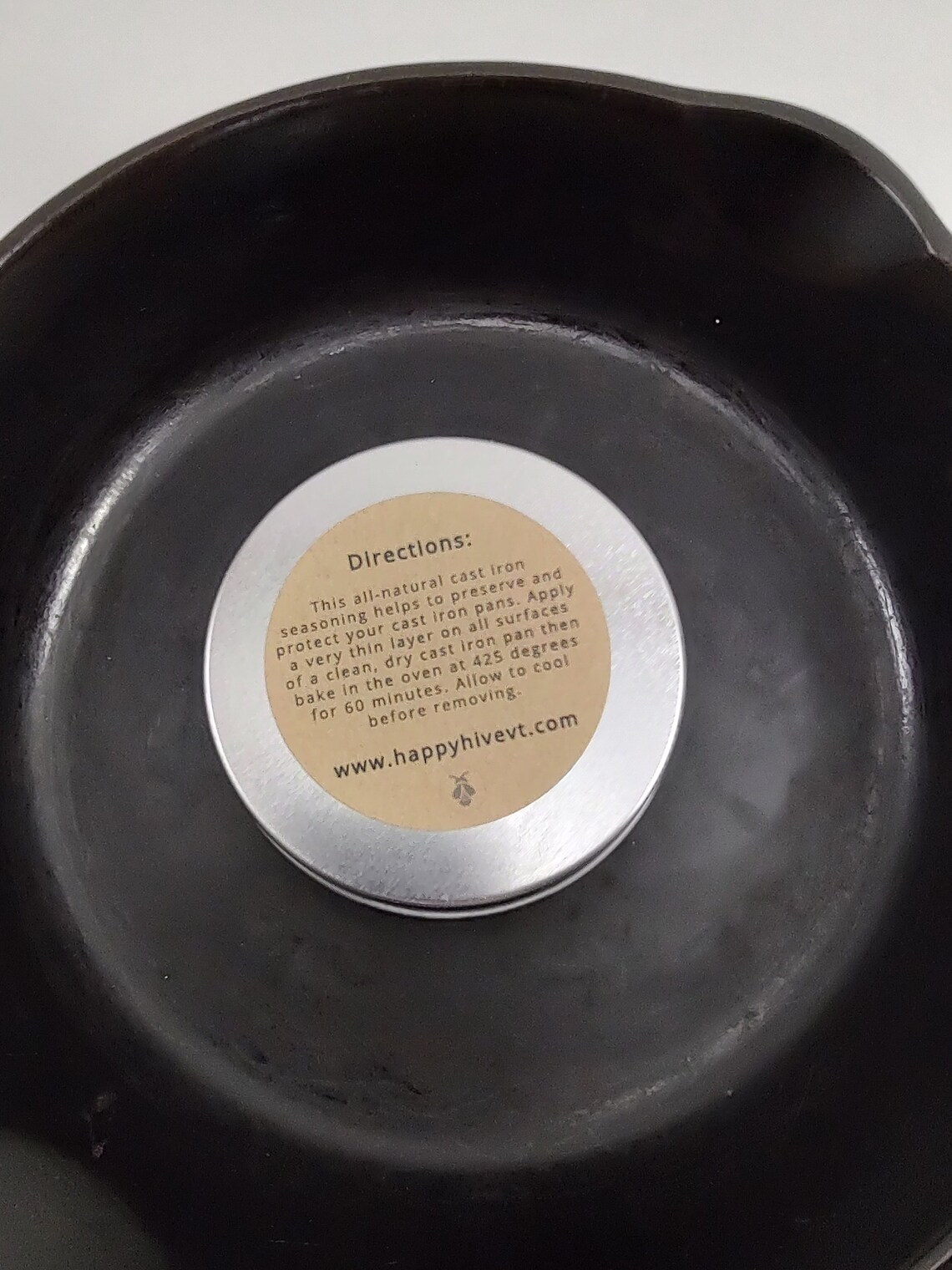 Beeswax Cast Iron Seasoning Bar 3.5oz With Grapeseed Oil and Etsy