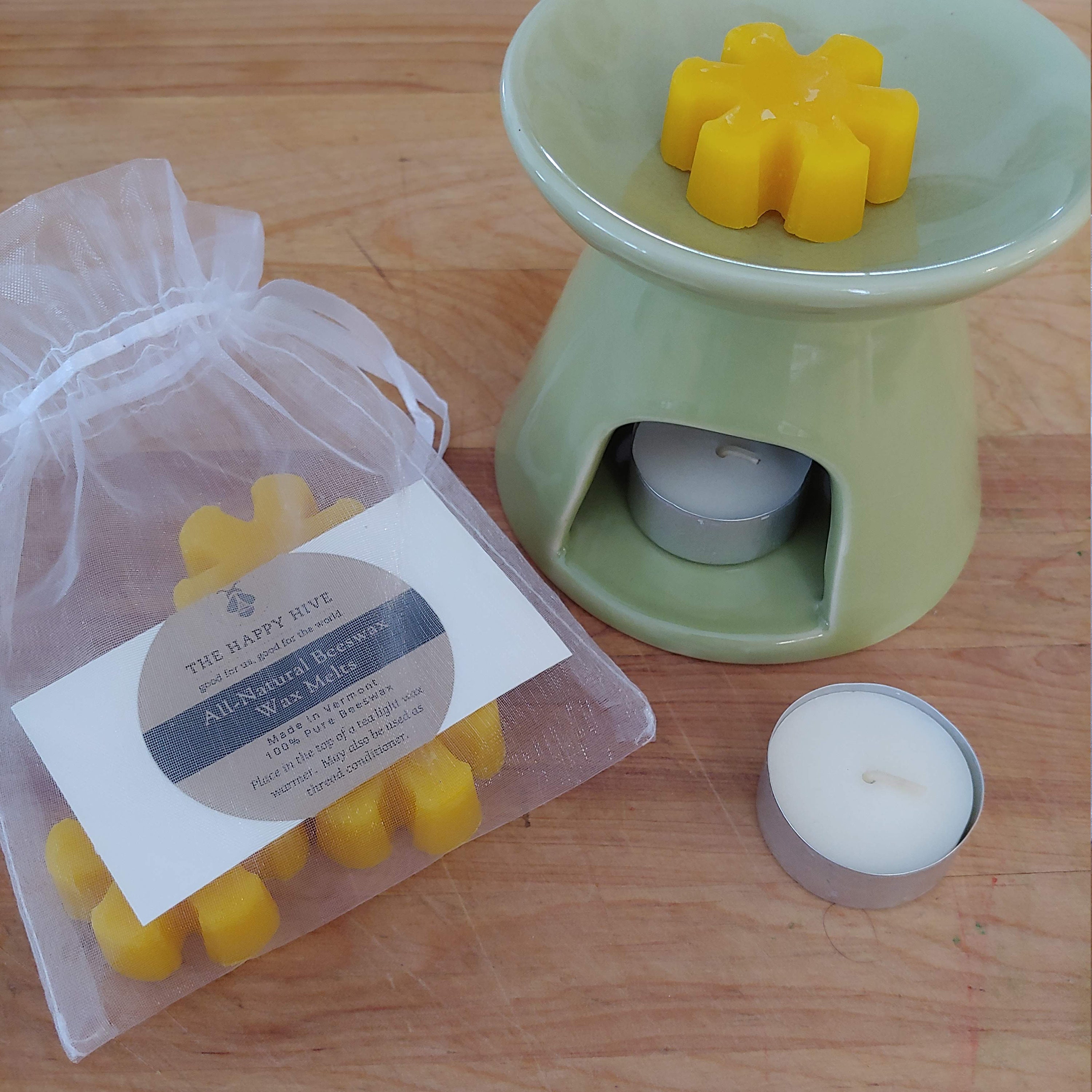 Wax Melter Gift Set with Beeswax Melts and Tea Lights Etsy