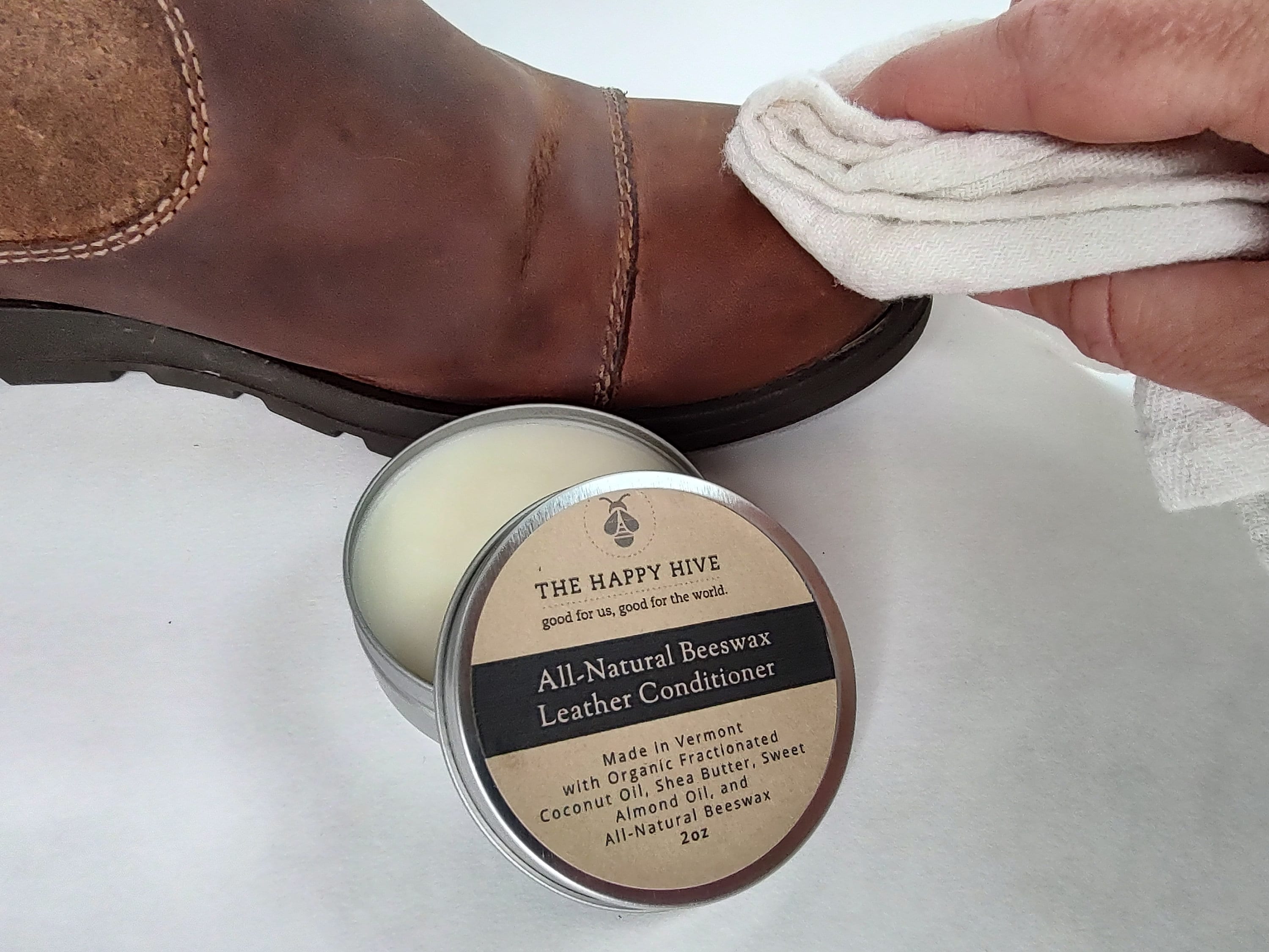 Leather Conditioner & Shoe Polish - Natural Beeswax 2oz - Etsy
