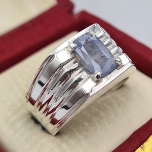 Beautiful Unheated and untreated Blue sapphire ring best quality Ceylon sapphire jewellery real gemstone jewelry ring best gift for men ring