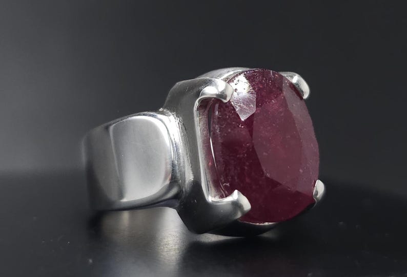 Natural Unheated untreated ruby ring