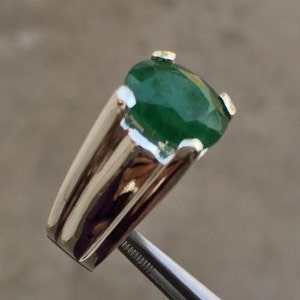 Mens emerald ring emerald ring mens real dark green emerald 925 sterling silver ring christmas gift for him unisex gifts christmas jewelry