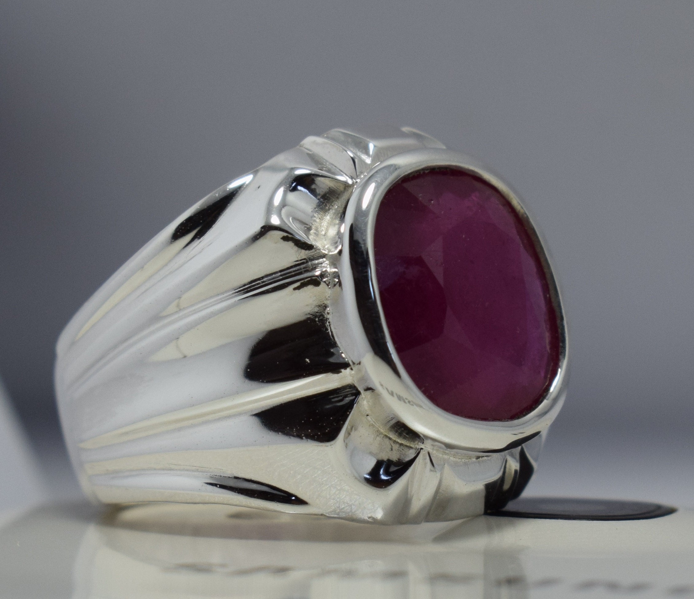 Ruby Ring Mens Real Ruby Stone Ring Natural Gemstone Handmade | Etsy