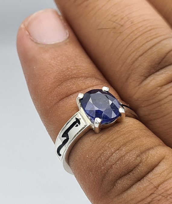 Blue sapphire ring cheap design for female