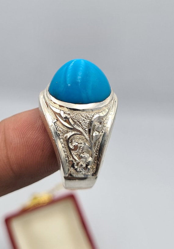 Certified Feroza Ring (फिरोज़ा अंगूठी) | Buy Certified Turquoise Ring