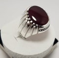 Handmade Red Yemeni Aqeeq Ring, 925 Sterling Silver Islamic Ring product logo