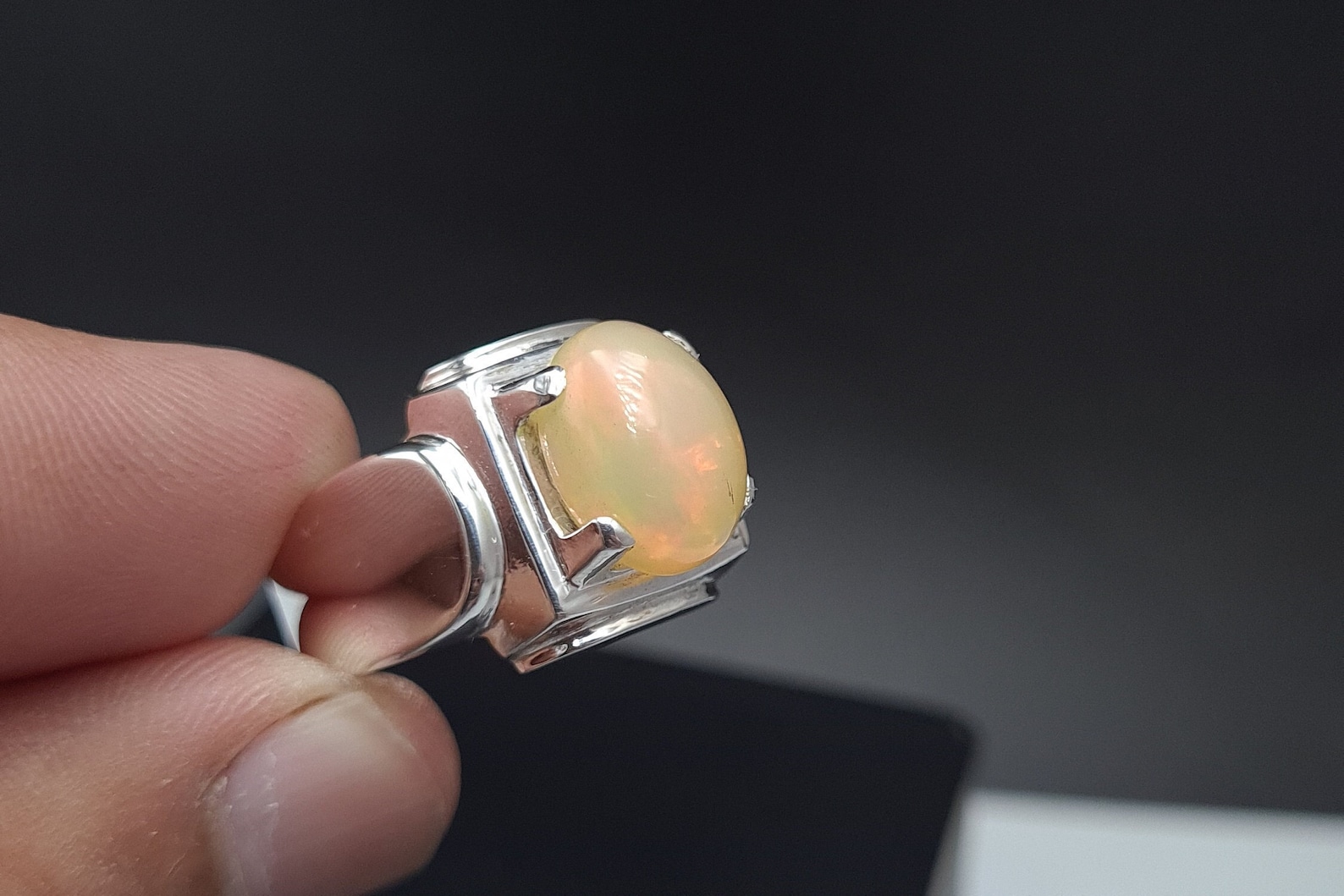Mens Opal Ring Australian Opal 925 Sterling Silver Ring Etsy — free download
