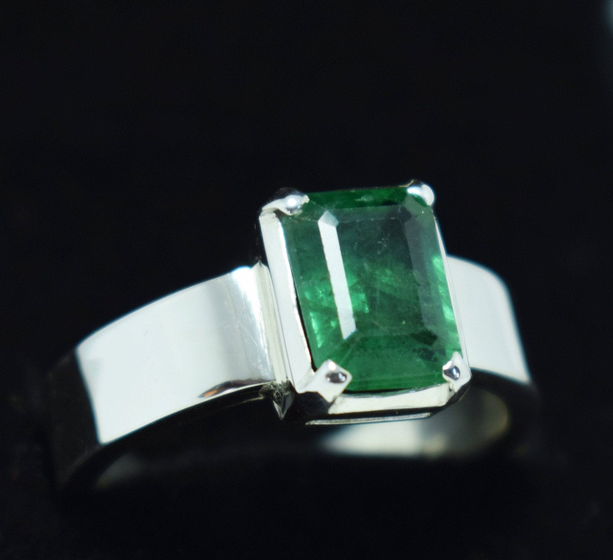 Silver House Shoe Emerald Head Ring 925 アクセサリー