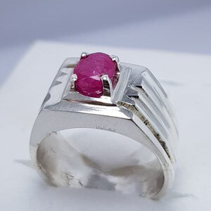 Natural Unheated and Untreated Afghanistan Ruby Ring Natural Ruby Stone ...
