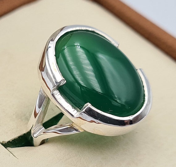 Yemeni Aqeeq Yamni Akik Yemen Aqiq Green Yamani Hakik Agate Bague