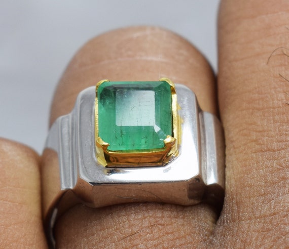 18K Real Gold Stone Ring – Hamsa Gold