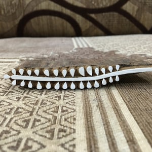 Molde de cerámica con sello de tallo sólido para scrapbooking, impresión batik, sellos florales tallados.