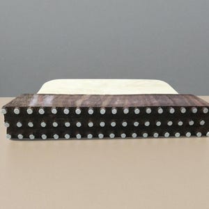 Dotty Border hand carved wood block stamp, traditional stamp block for textile and fabric printing, pottery, DIY; Tjaps, sheep pottery