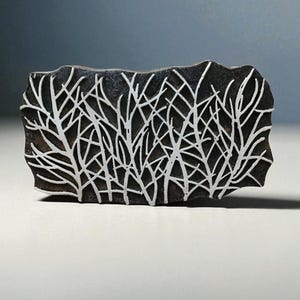 SeaGrass, bloque de impresión de madera india tallado a mano; sello textil; sello de cerámica,