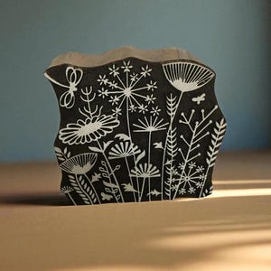Maedow  hand carved Indian wood printing block; textile stamp; pottery stamp,