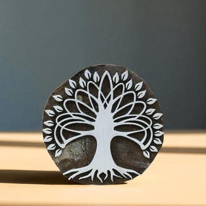 Mandala Type Tree, Hand Carved Indian Wood Stamp, Textile Stamp, Block print stamp, Tjaps, Pottery Stamp