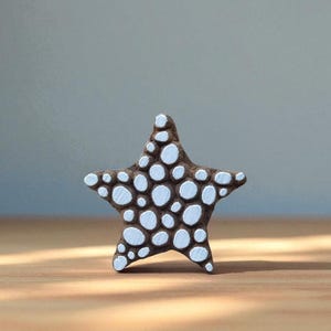 Pebble Star, Wood Block Print Stamp, Indian Textile Block Printing, Card Making, Pottery Stamps, Nature Lover Gift