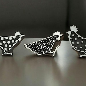 Funky Chickens Indian Artistic Handicraft Items Wooden Printing Block,Tjaps,Batik stamps,pottery stamps,clay stamps,Indian wooden stamps….