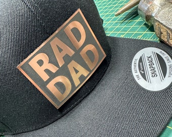 Rad Dad Patch Hat | Fathers Day | New Dad | Dad Gift  | Adjustable | Cool Dad | Awesome Dad | Baseball Hat | Baseball Cap