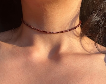 Womens Chokers, Seed Bead Stacking Necklace, Minimalist Necklace, Beaded Choker, Handmade in UK