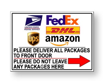 OnTrac Ring Doorbell For Packages And Deliveries Metal Sign 5 SIZES SI175