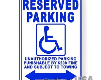 Handicapped reserved parking others will be towed Sign / Decal   / Magnetic Sign